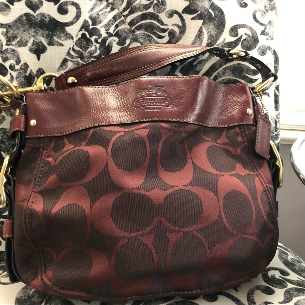 Wine Red Coach Bag
